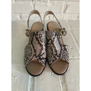 Cole Haan Women's Philomina Grand Snakeskin Heeled Sandal Size 8.5